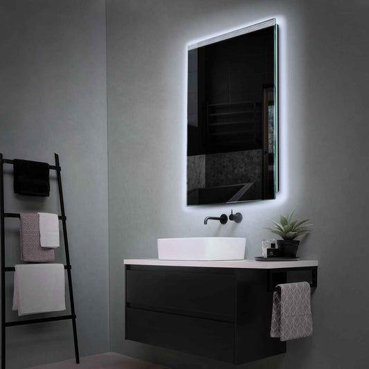 Vertical LED Mirror | Wall Switch Control | Cool White Light - Reyze Edge Series Model 5