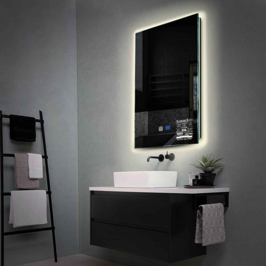 Vertical LED Mirror | Touch Buttons | Anti-Fog Function | Neutral White Light - Reyze Motivated Series Model 5