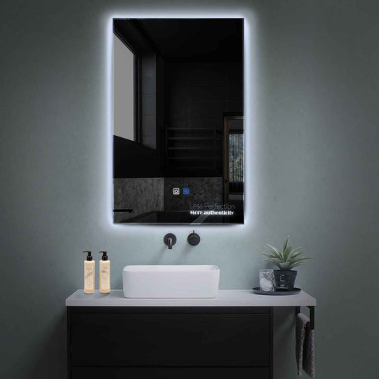 Vertical LED Mirror | Touch Buttons | Anti-Fog Function | Cool White Light - Reyze Motivated Series Model 7