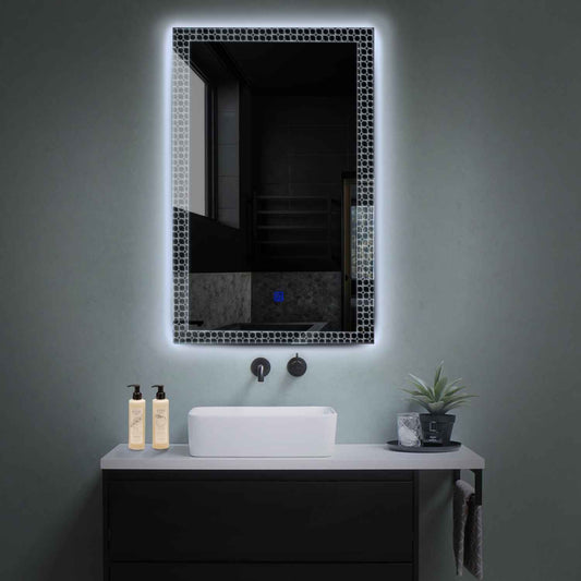 Vertical LED Mirror | Touch Button | Cool White Light - Reyze Official Series Model 4