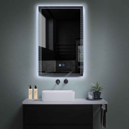 Vertical LED Mirror | Touch Buttons | Anti-Fog Function | Cool White Light - Reyze Official Series Model 5