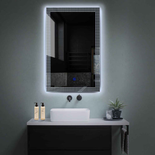 Vertical LED Mirror | Touch Button | Cool White Light - Reyze Official Series Model 6