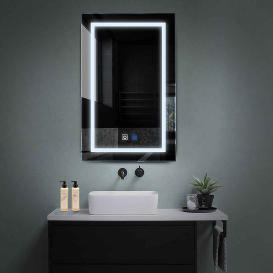 Vertical LED Mirror | Touch Buttons | Anti-Fog Function | Cool White Light - Reyze Salono Series Model 1