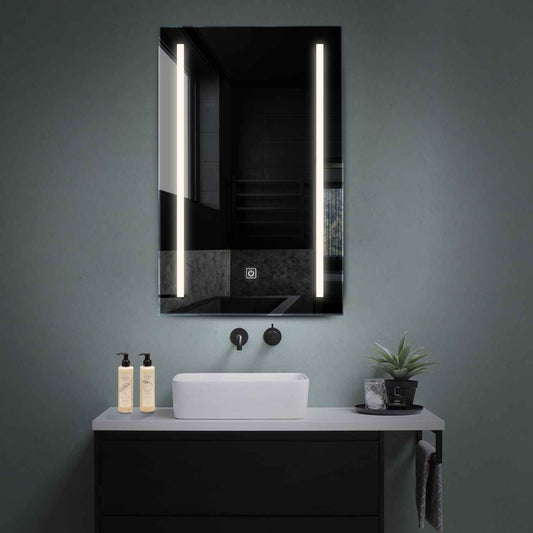 Vertical LED Mirror | Touch Button | Neutral White Light - Reyze Salono Series Model 5