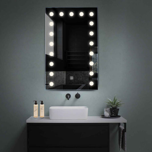 Vertical LED Mirror | Touch Button | Neutral White Light - Reyze Salono Series Model 6