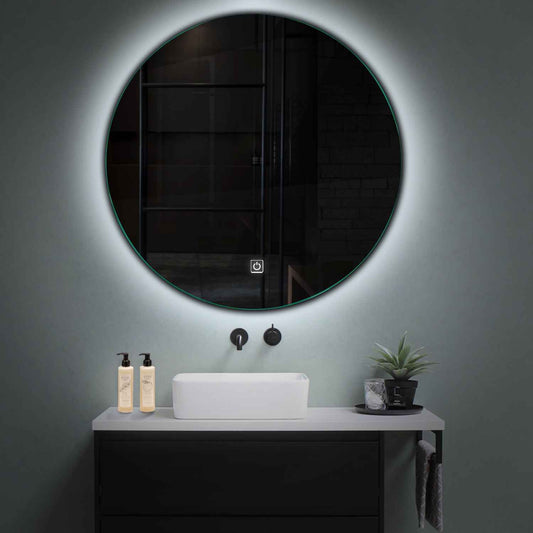 Round LED Mirror | Touch Button | Cool White Light - Reyze Ambient Series Model 1