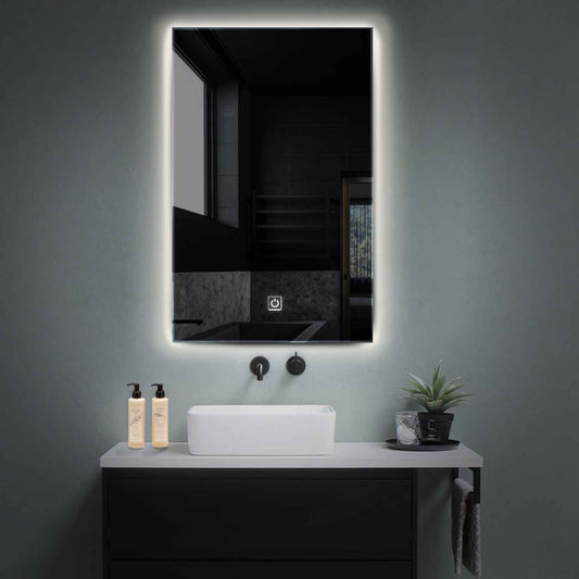 Vertical LED Mirror | Touch Button | Neutral White Light - Reyze Ambient Series Model 1