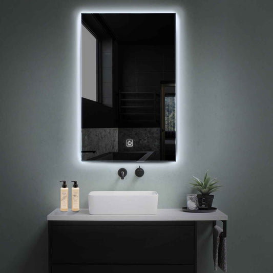 Vertical LED Mirror | Touch Button | Cool White Light - Reyze Ambient Series Model 1