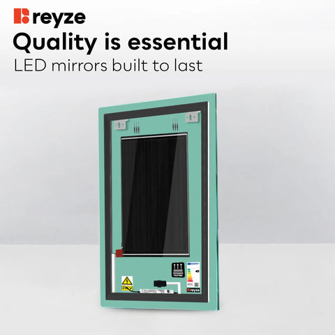 Vertical LED Mirror | Touch Buttons | Anti-Fog Function | Warm White Light - Reyze Ambient Series Model 1