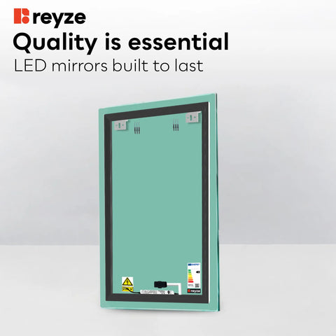 Vertical LED Mirror | Touch Button | Neutral White Light - Reyze Ambient Series Model 1