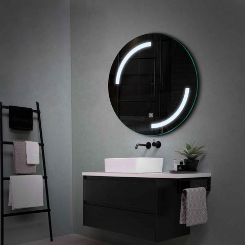 Round LED Mirror | Touch Button | Cool White Light - Reyze Salono Series Model 3