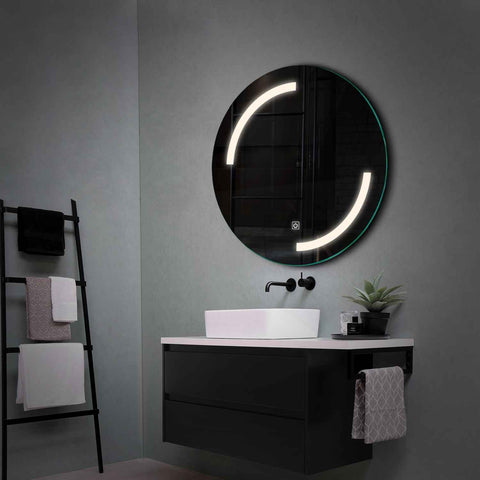 Round LED Mirror | Touch Button | Neutral White Light - Reyze Salono Series Model 3