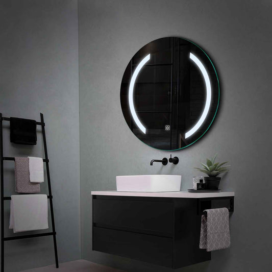 Round LED Mirror | Touch Button | Cool White Light - Reyze Salono Series Model 5