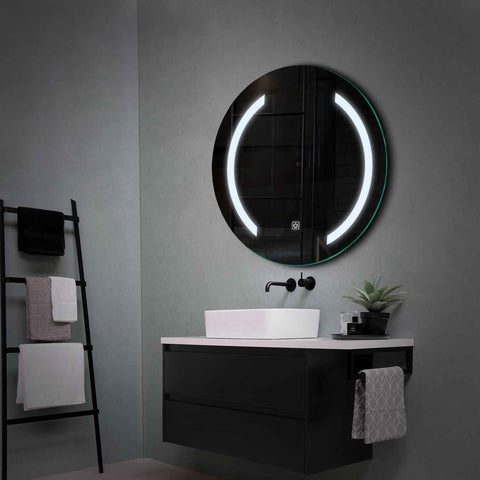 Round LED Mirror | Touch Button | Cool White Light - Reyze Salono Series Model 5