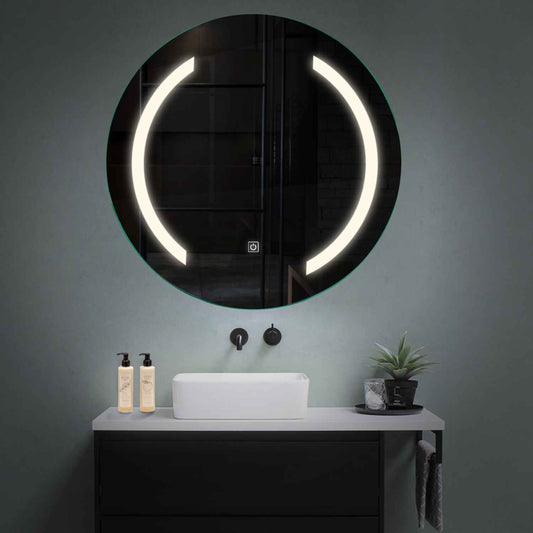 Round LED Mirror | Touch Button | Neutral White Light - Reyze Salono Series Model 5