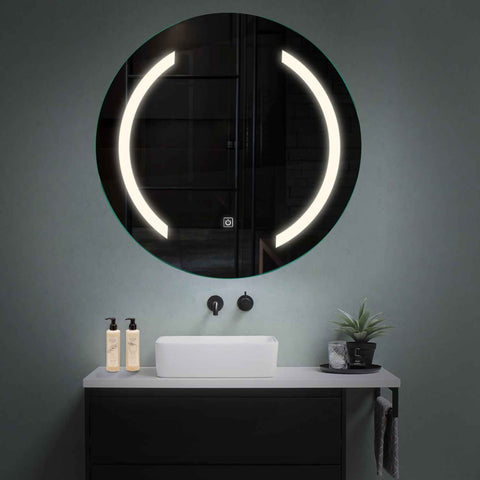 Round LED Mirror | Touch Button | Neutral White Light - Reyze Salono Series Model 5