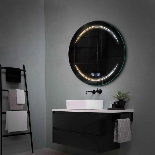 Round LED Mirror | Touch Buttons | Anti-Fog Function | Adjustable Color Temperature - Reyze Salono Series Model 7