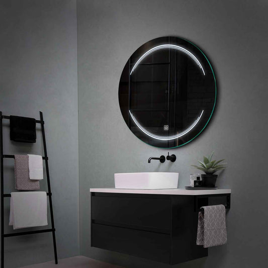 Round LED Mirror | Touch Button | Cool White Light - Reyze Salono Series Model 7