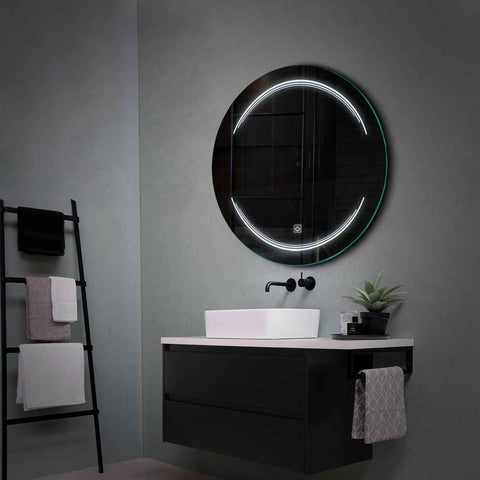 Round LED Mirror | Touch Button | Cool White Light - Reyze Salono Series Model 7