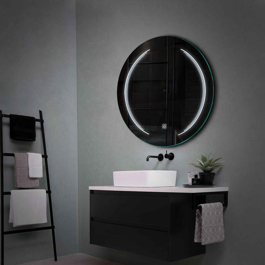 Round LED Mirror | Touch Button | Cool White Light - Reyze Salono Series Model 8