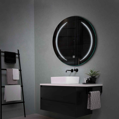 Round LED Mirror | Touch Button | Cool White Light - Reyze Salono Series Model 8