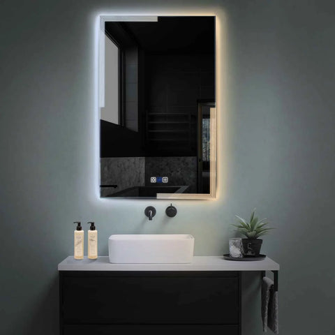 Vertical LED Mirror | Touch Buttons | Anti-Fog Function | Adjustable Color Temperature - Reyze Edge Series Model 2