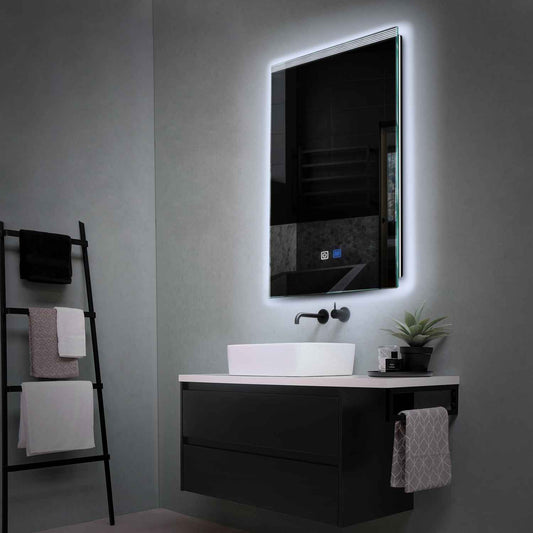 Vertical LED Mirror | Touch Buttons | Anti-Fog Function | Cool White Light - Reyze Edge Series Model 5