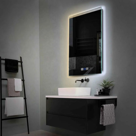 Vertical LED Mirror | Touch Buttons | Anti-Fog Function | Adjustable Color Temperature - Reyze Edge Series Model 5