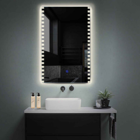 Vertical LED Mirror | Touch Button | Neutral White Light - Reyze Edge Series Model 6