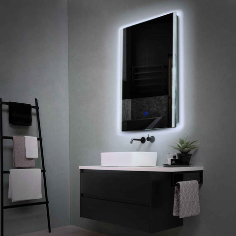 Vertical LED Mirror | Touch Button | Cool White Light - Reyze Edge Series Model 7