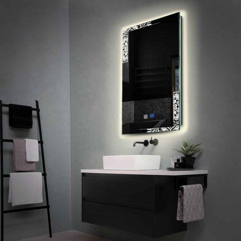Vertical LED Mirror | Touch Buttons | Anti-Fog Function | Neutral White Light - Reyze Good Vibes Series Model 4