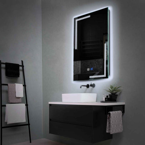 Vertical LED Mirror | Touch Buttons | Anti-Fog Function | Cool White Light - Reyze Minimal Series Model 2