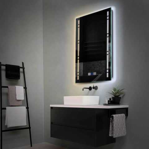 Vertical LED Mirror | Touch Buttons | Anti-Fog Function | Adjustable Color Temperature - Reyze Minimal Series Model 3