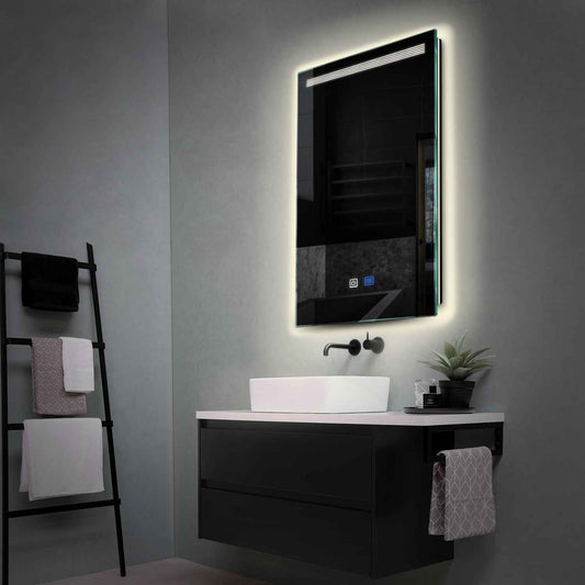 Vertical LED Mirror | Touch Buttons | Anti-Fog Function | Neutral White Light - Reyze Minimal Series Model 5