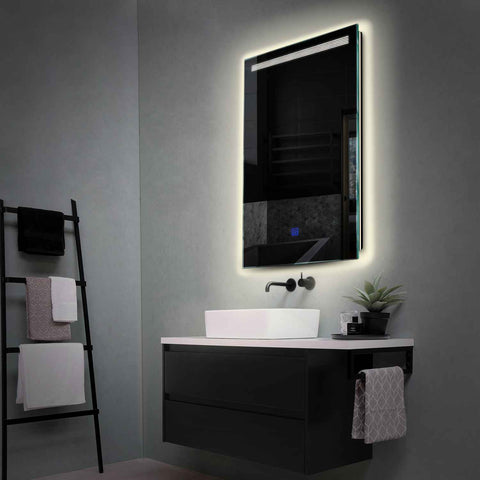 Vertical LED Mirror | Touch Button | Neutral White Light - Reyze Minimal Series Model 5