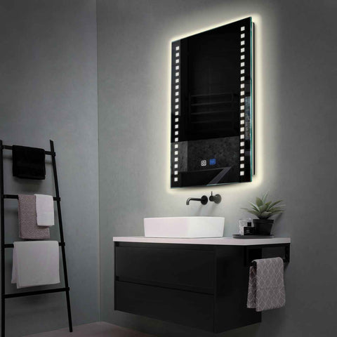 Vertical LED Mirror | Touch Buttons | Anti-Fog Function | Neutral White Light - Reyze Minimal Series Model 6