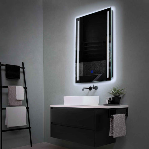 Vertical LED Mirror | Touch Button | Cool White Light - Reyze Minimal Series Model 7
