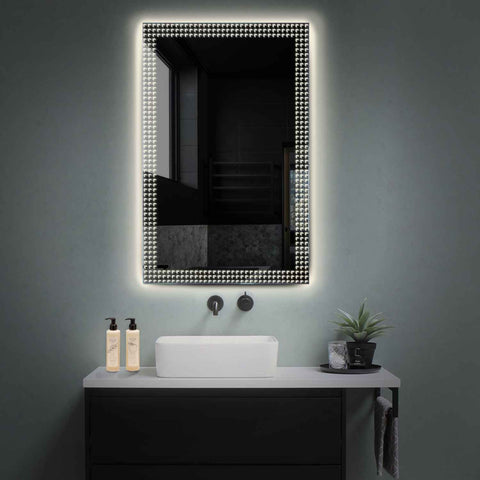 Vertical LED Mirror | Wall Switch Control | Neutral White Light - Reyze Official Series Model 6