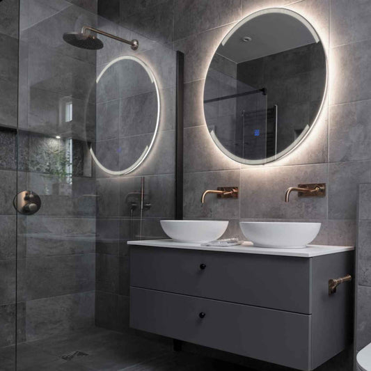 Round LED Mirror | Touch Button | Neutral White Light - Reyze Edge Series Model 8