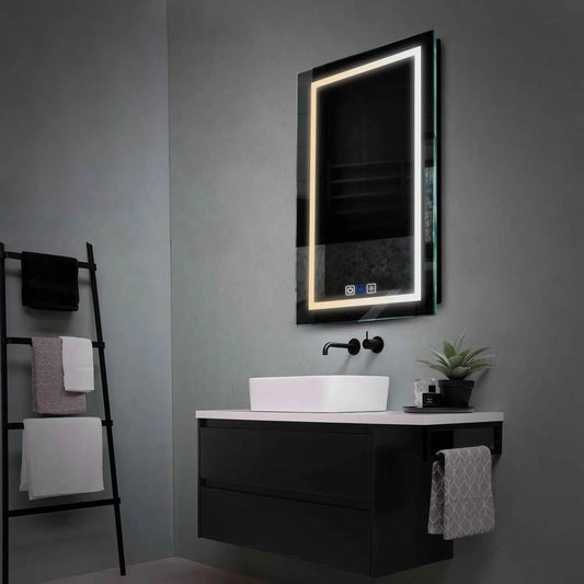 Vertical LED Mirror | Touch Buttons | Anti-Fog Function | Adjustable Color Temperature - Reyze Salono Series Model 1
