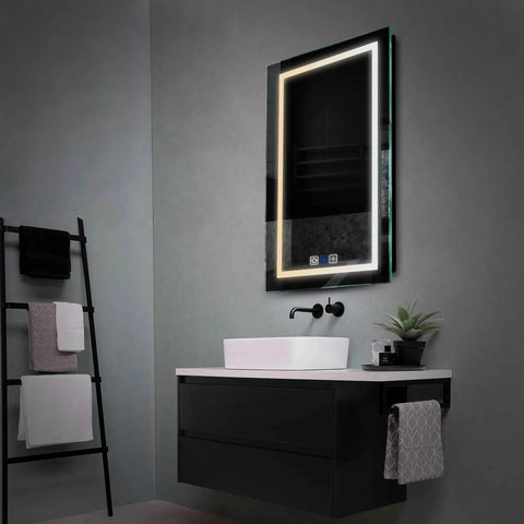 Vertical LED Mirror | Touch Buttons | Anti-Fog Function | Adjustable Color Temperature - Reyze Salono Series Model 1