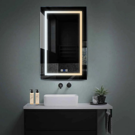 Vertical LED Mirror | Touch Buttons | Anti-Fog Function | Adjustable Color Temperature - Reyze Salono Series Model 1