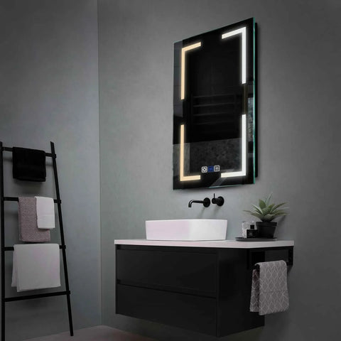 Vertical LED Mirror | Touch Buttons | Anti-Fog Function | Adjustable Color Temperature - Reyze Salono Series Model 2
