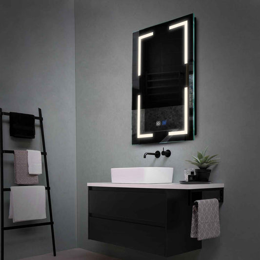 Vertical LED Mirror | Touch Buttons | Anti-Fog Function | Neutral White Light - Reyze Salono Series Model 2