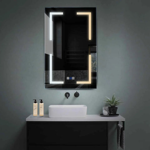 Vertical LED Mirror | Touch Buttons | Anti-Fog Function | Adjustable Color Temperature - Reyze Salono Series Model 2