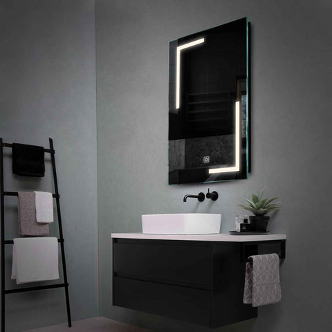 Vertical LED Mirror | Touch Button | Neutral White Light - Reyze Salono Series Model 3