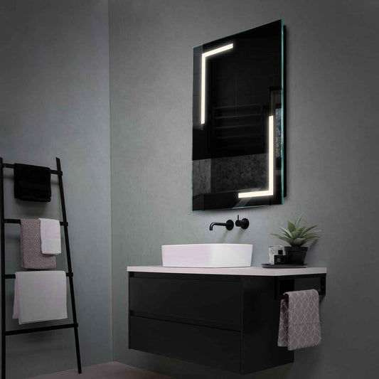 Vertical LED Mirror | Wall Switch Control | Neutral White Light - Reyze Salono Series Model 3
