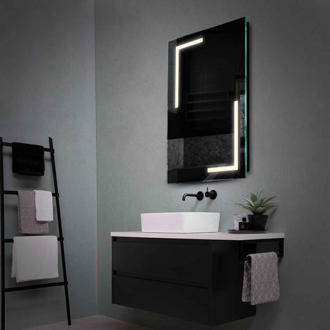 Vertical LED Mirror | Wall Switch Control | Neutral White Light - Reyze Salono Series Model 3