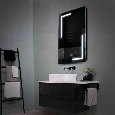 Vertical LED Mirror | Touch Button | Cool White Light - Reyze Salono Series Model 3