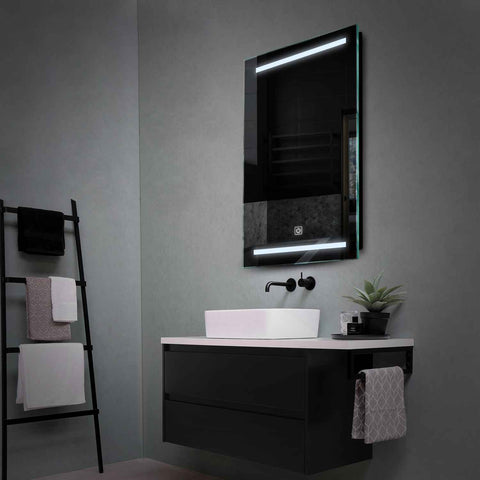 Vertical LED Mirror | Touch Button | Cool White Light - Reyze Salono Series Model 4
